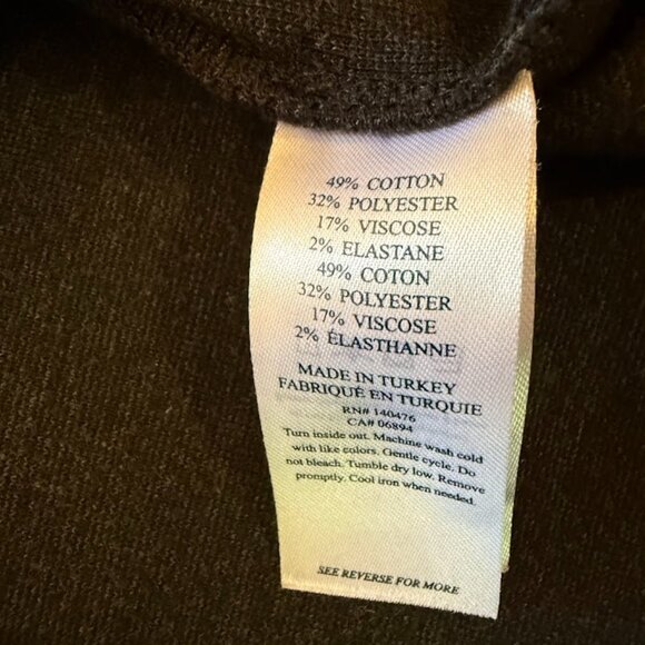 Faherty Legend Heathered Hoodie in Black Twill, Size XL - Picture 5 of 9